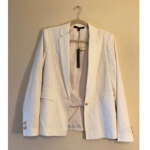Harve Benard White Linen Blazer